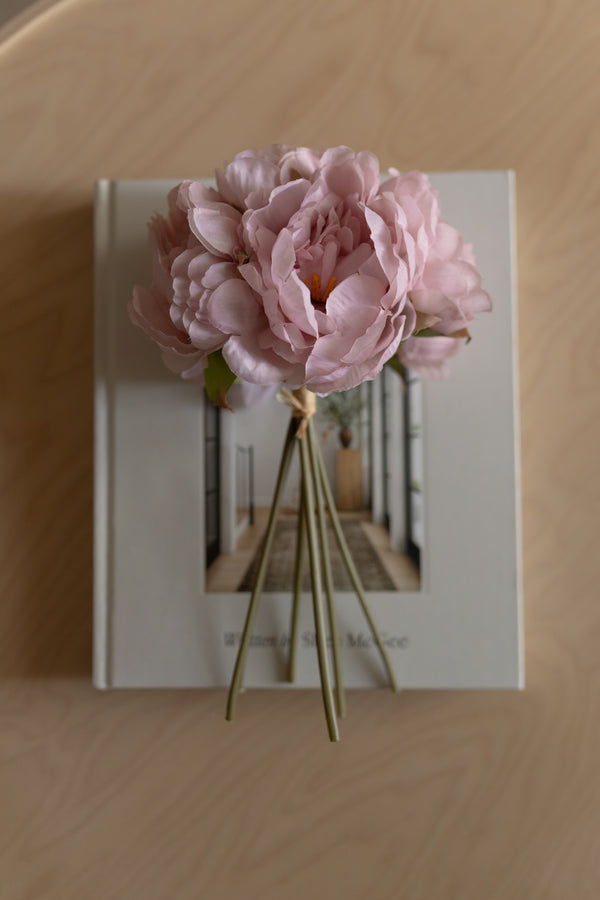 Bouquet peonie rosa chiaro