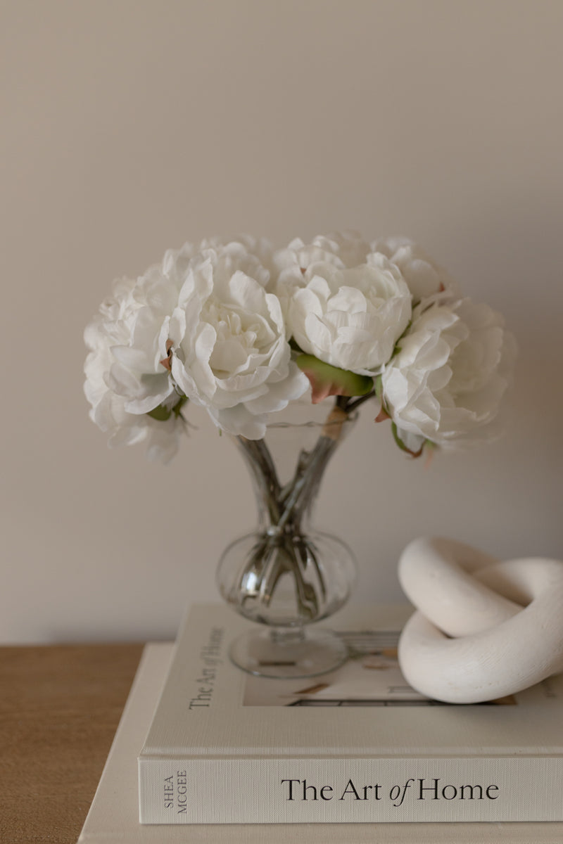 Bouquet peonie bianche