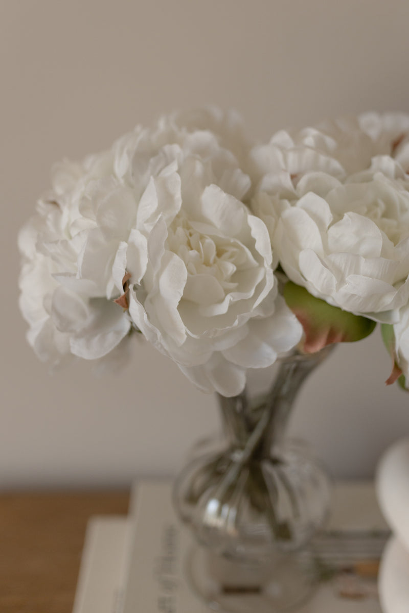 Bouquet peonie bianche