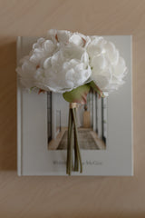 Bouquet peonie bianche