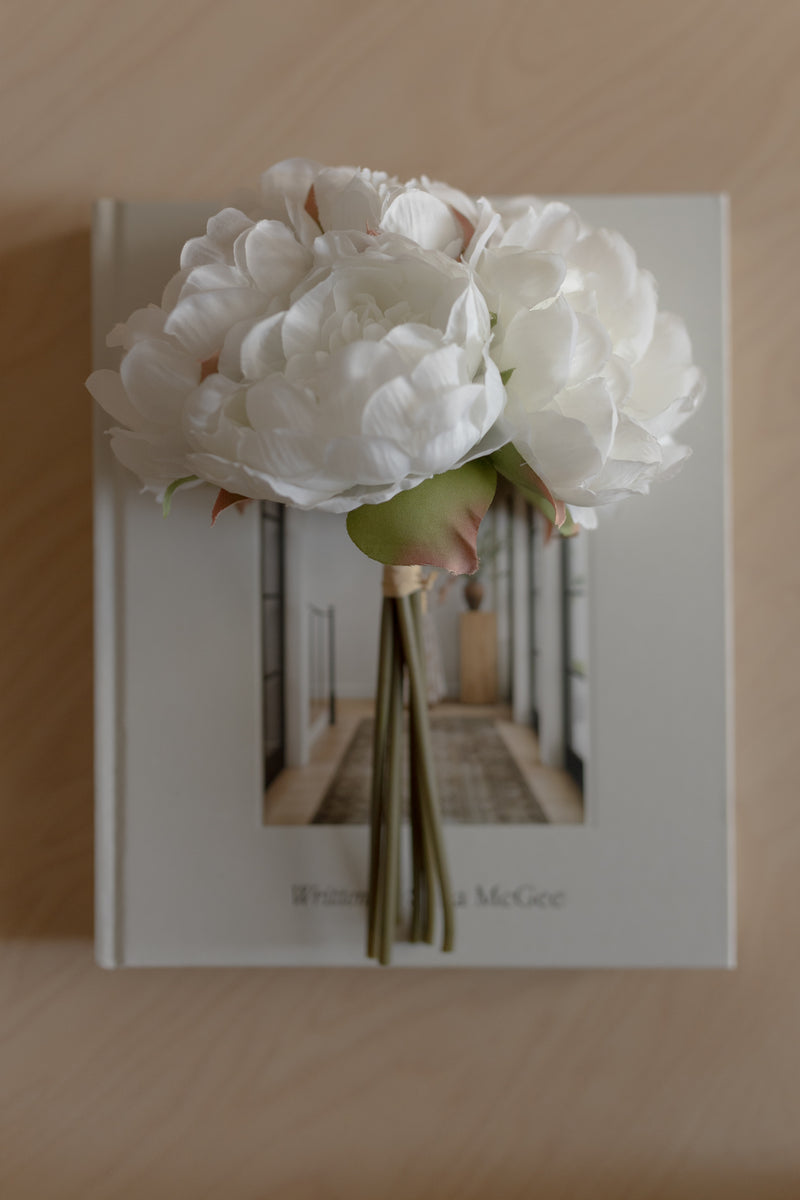Bouquet peonie bianche