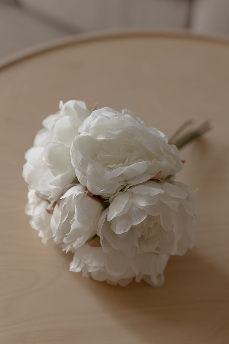 Bouquet peonie bianche