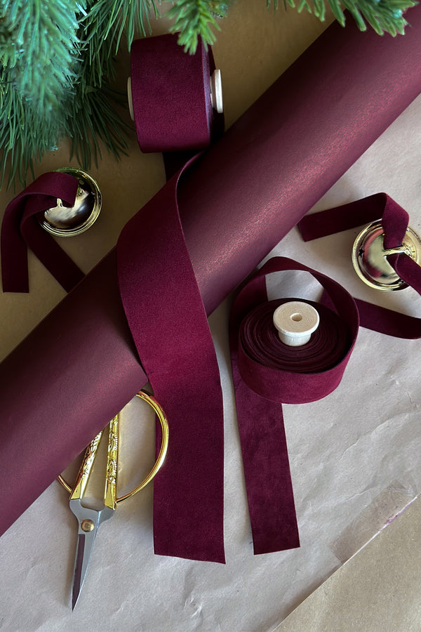 3 Nastri in doppio velluto bordeaux