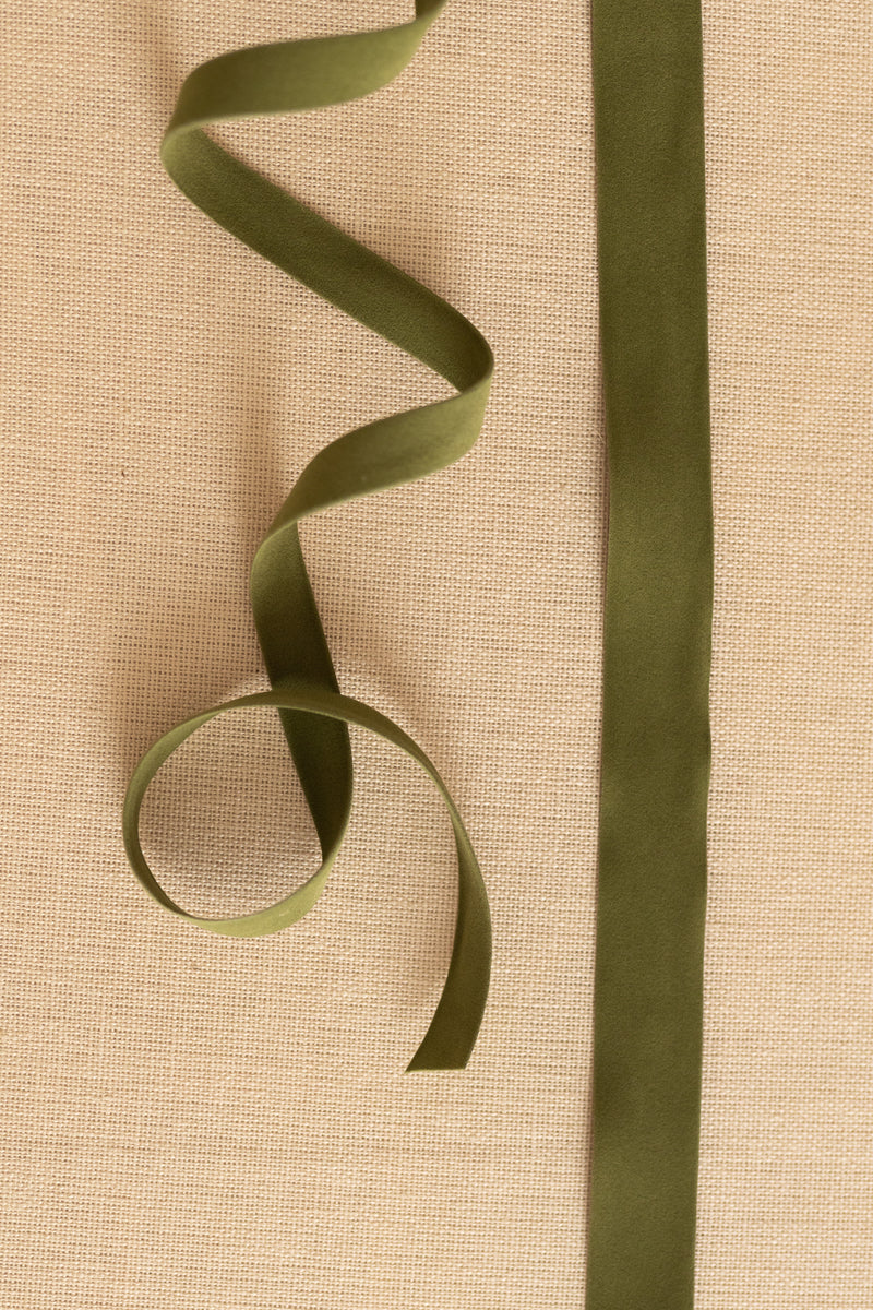 2 Nastri in doppio velluto verde muschio